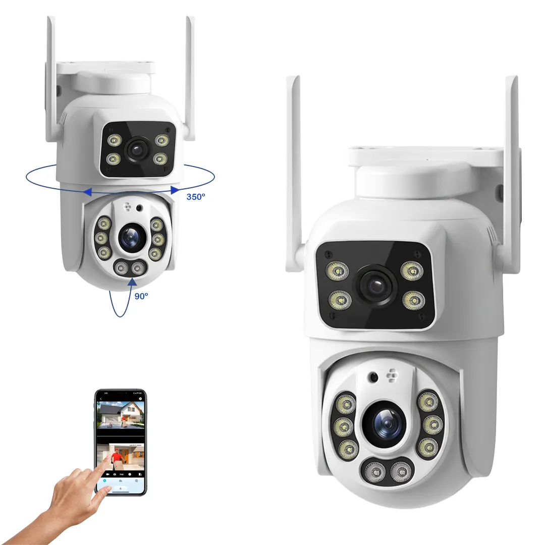 Cámara IP de Seguridad WiFi Doble Lente Vigilancia 360°