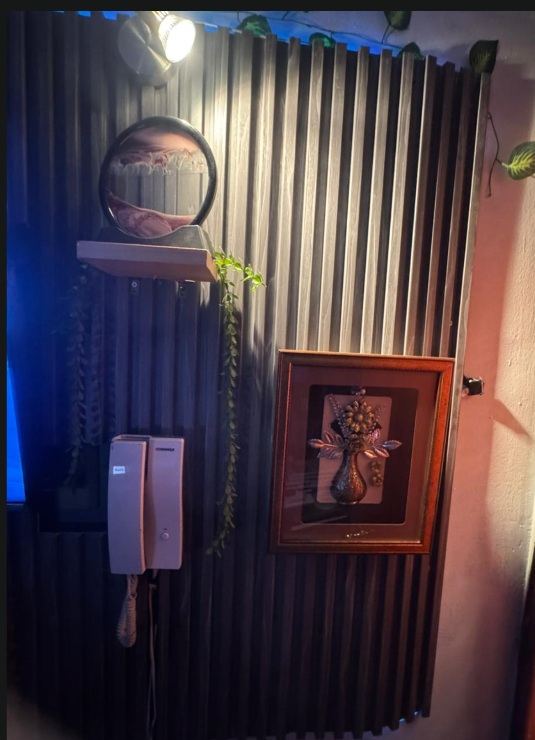 Instalación Wall Panel decorativo TV Oficina foto